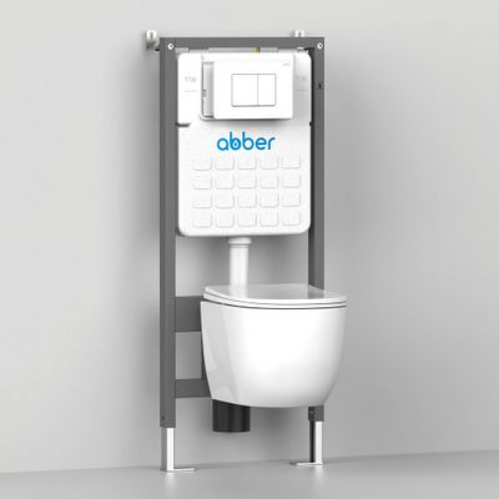 Унитаз ABBER Bequem AC1100MW подвесной белый матовый, безободковый