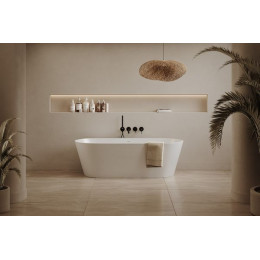 Ванна из искусственного камня ABBER Stein AS9622 белая матовая