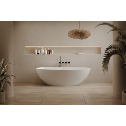 Ванна из искусственного камня ABBER Stein AS9625-1.7 белая матовая