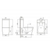 Унитаз ABBER Rechteck AC1210TMW компакт белый матовый, безободковый, смыв торнадо