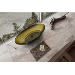 Прозрачная ванна ABBER Kristall AT9702Vesuvian оливковая