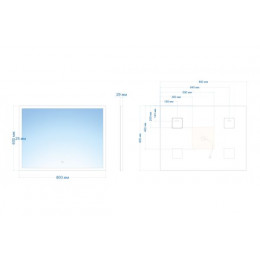 Зеркало ABBER See AG6107S-0.8 с подсветкой, сенсорный выключатель, диммер