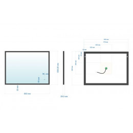 Зеркало ABBER See AG6110SCL-0.8 с подсветкой, бесконтактный выключатель, диммер, черный