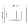 Комплект подвесной унитаз ABBER Rechteck AC1201 белый с инсталляцией AC0105 и кнопкой AC0120MMG золото матовое