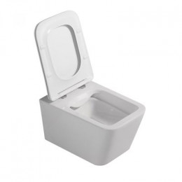 Комплект подвесной унитаз ABBER Rechteck AC1201 белый с инсталляцией AC0105 и кнопкой AC0121MB черный матовый