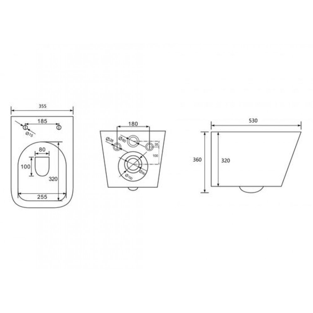 Комплект подвесной унитаз ABBER Rechteck AC1201MB черный матовый с инсталляцией AC0105 и кнопкой AC0120MMG золото матовое