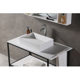 Консоль под раковину ABBER Stein AS2631 напольная, белая матовая