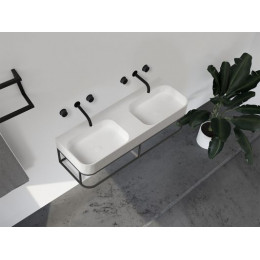 Консоль с раковиной ABBER Stein AS2646 подвесная, белая матовая