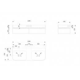 Консоль с раковиной ABBER Stein AS2646 подвесная, белая матовая