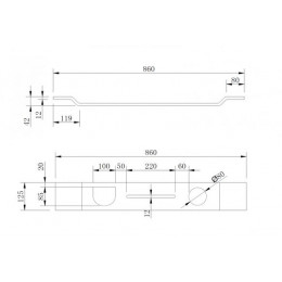 Полка для ванны ABBER Stein AS1601 белая матовая