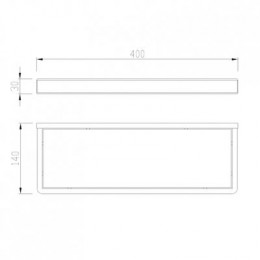 Полка стеклянная ABBER Westen AA1759 хром