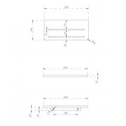 Полочка для ванной комнаты ABBER Stein AS1653MB черная матовая