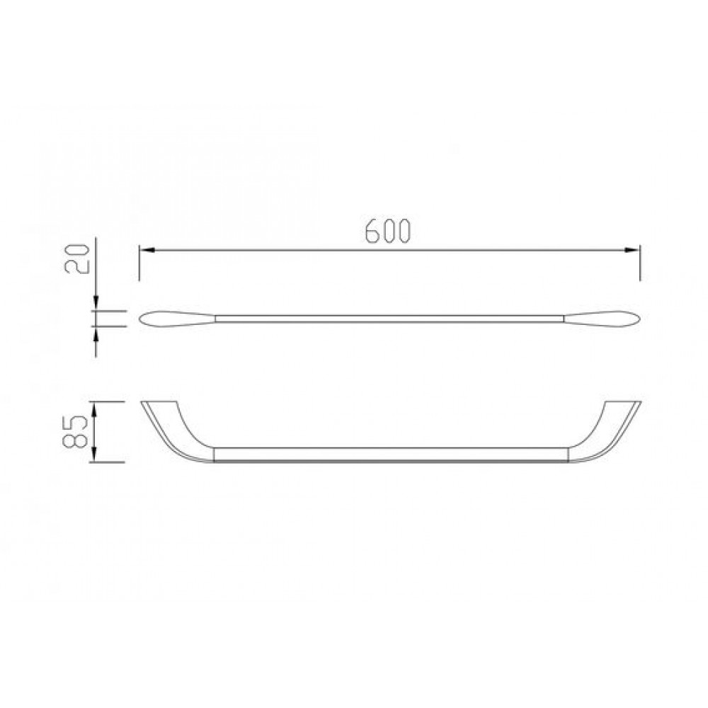Полотенцедержатель ABBER Nord AA1552B черный матовый