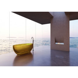 Прозрачная ванна ABBER Kristall AT9703Amber желтая