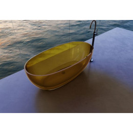 Прозрачная ванна ABBER Kristall AT9703Amber желтая