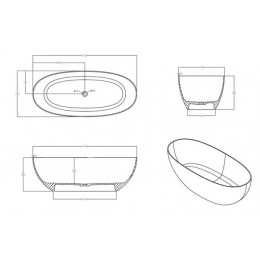 Прозрачная ванна ABBER Kristall AT9703Amber желтая