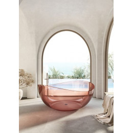 Прозрачная ванна ABBER Kristall AT9705Koralle розовая