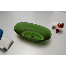 Прозрачная ванна ABBER Kristall AT9707Emerald зеленая