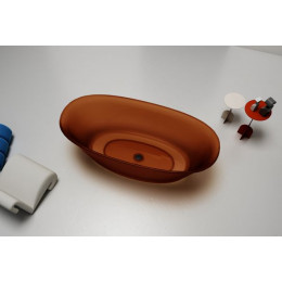 Прозрачная ванна ABBER Kristall AT9707Opal коричневая