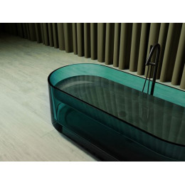 Прозрачная ванна ABBER Kristall AT9708Aquamarin бирюзовая