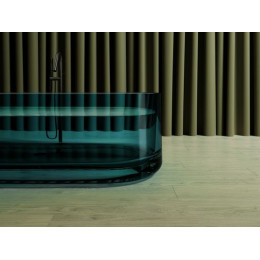 Прозрачная ванна ABBER Kristall AT9708Aquamarin бирюзовая