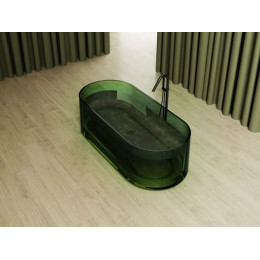 Прозрачная ванна ABBER Kristall AT9708Emerald зеленая