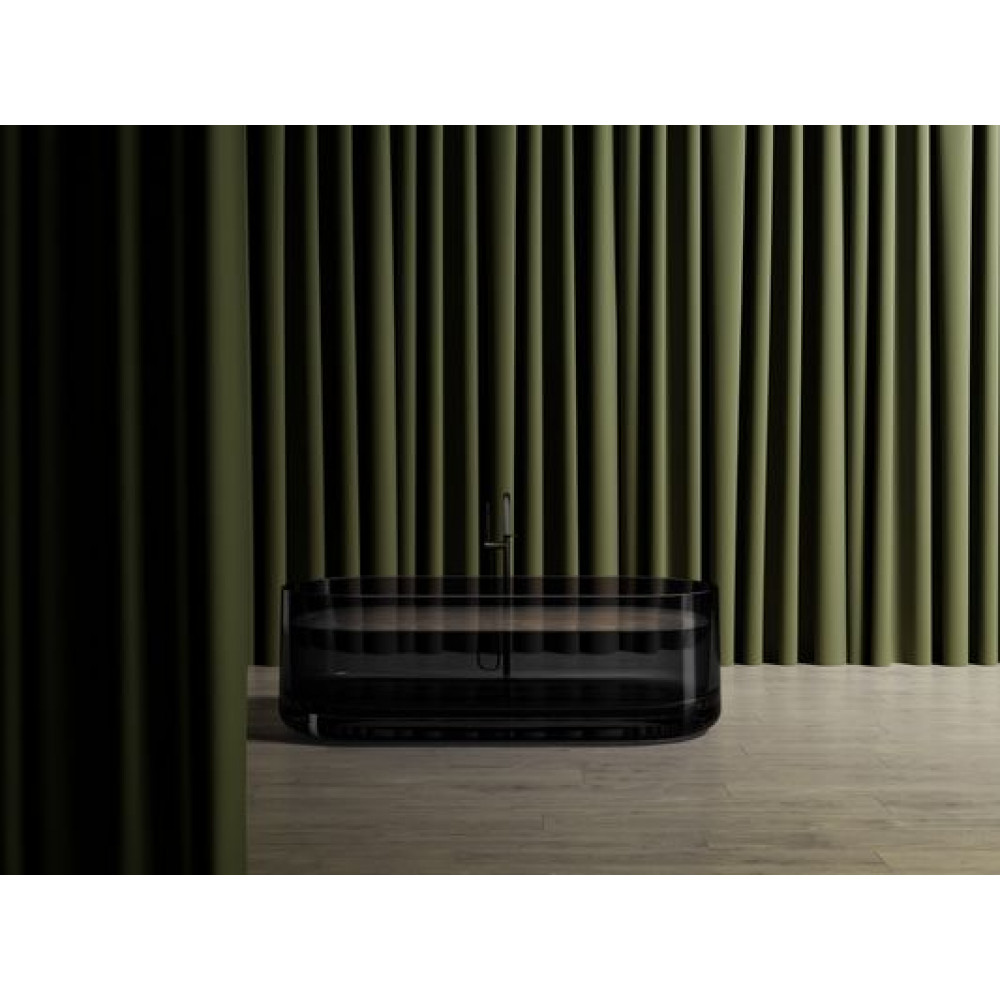 Прозрачная ванна ABBER Kristall AT9708Onyx черная