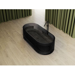 Прозрачная ванна ABBER Kristall AT9708Onyx черная