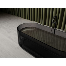Прозрачная ванна ABBER Kristall AT9708Onyx черная