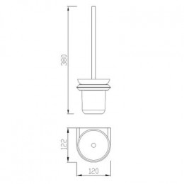 Щетка для туалета ABBER Nord AA1532 хром