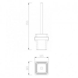 Щетка для туалета ABBER Westen AA1732 хром