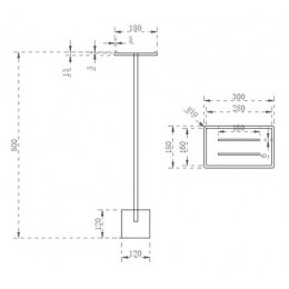 Стойка для ванной комнаты ABBER Stein AS1635MB черная матовая