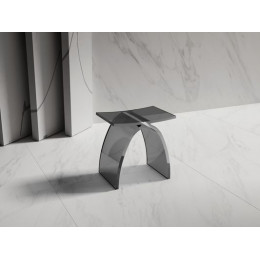 Стульчик для ванной прозрачный ABBER Kristall AT1739Onyx черный