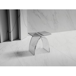 Стульчик для ванной прозрачный ABBER Kristall AT1739Perle