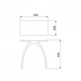 Стульчик для ванной прозрачный ABBER Kristall AT1739Perle