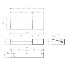 Тумба с раковиной ABBER Stein AS2640-1.2 R подвесная, белая матовая