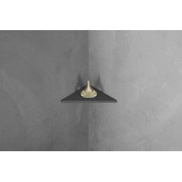 Угловая полочка для ванной комнаты ABBER Stein AS1652LMB черная матовая