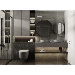 Унитаз ABBER Bequem AC1104MG подвесной серый матовый, безободковый