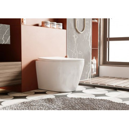 Унитаз ABBER Bequem AC1113 приставной белый, безободковый