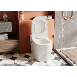 Унитаз ABBER Bequem AC1115P приставной белый с импульсным смывом