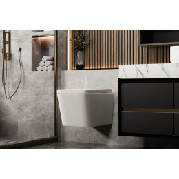 Унитаз ABBER Rechteck AC1201MW подвесной белый матовый, безободковый