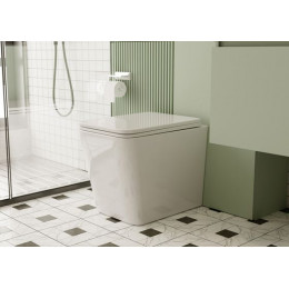 Унитаз ABBER Rechteck AC1211 приставной белый, безободковый