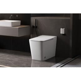 Унитаз ABBER Rechteck AC1213P приставной белый с импульсным смывом