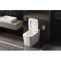 Унитаз ABBER Rechteck AC1213P приставной белый с импульсным смывом