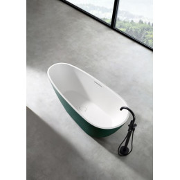 Ванна из искусственного камня ABBER Dortmund AM9911MBG темно-зеленая матовая