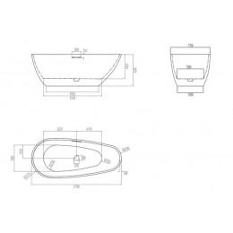 Ванна из искусственного камня ABBER Dortmund AM9911MBG темно-зеленая матовая