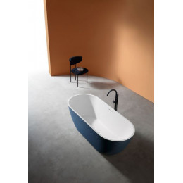 Ванна из искусственного камня ABBER Frankfurt AM9941DB синяя матовая