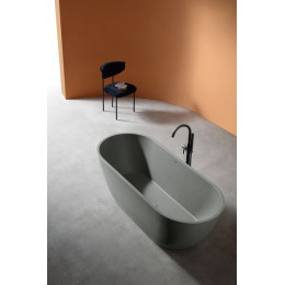 Ванна из искусственного камня ABBER Frankfurt AM9941MLG светло-серая матовая