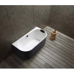 Ванна из искусственного камня ABBER Leipzig AM9916BW черно-белая матовая