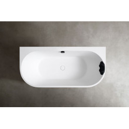 Ванна из искусственного камня ABBER Leipzig AM9916BW черно-белая матовая